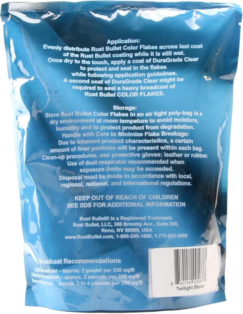 RUST BULLET Decorative Color Flakes - Twilight Blend - Customize Concrete Floors with 1 LB of Durable, UV-Resistant Vinyl Chips for Stunning, Long-Lasting Designs - Image 3